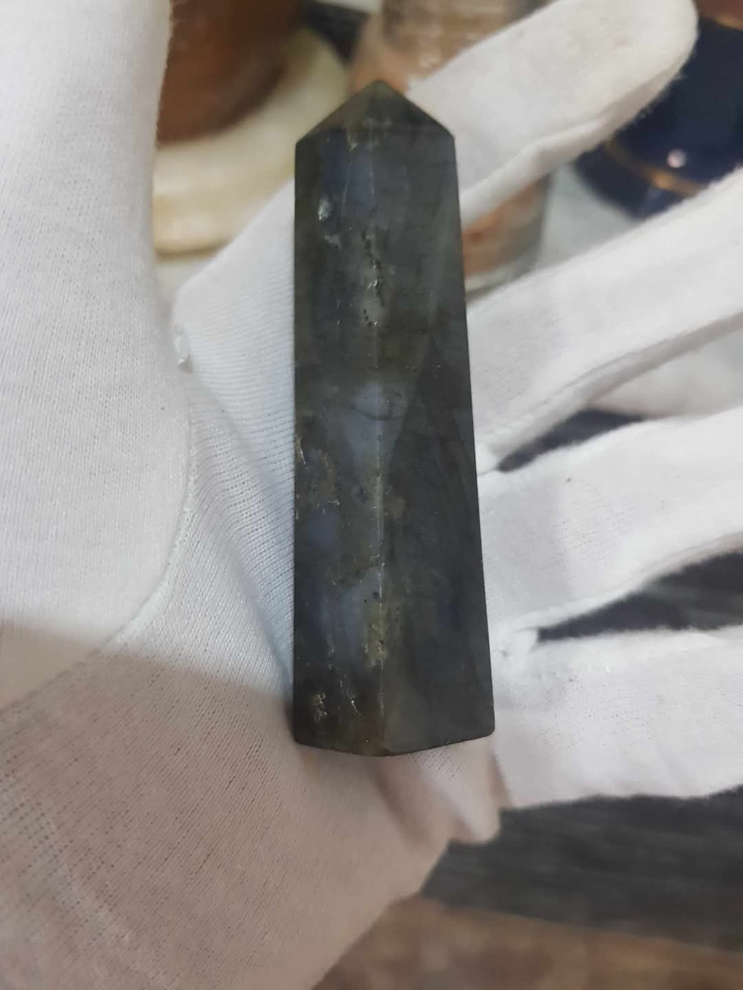 حجر طاووس خام طول 10cm