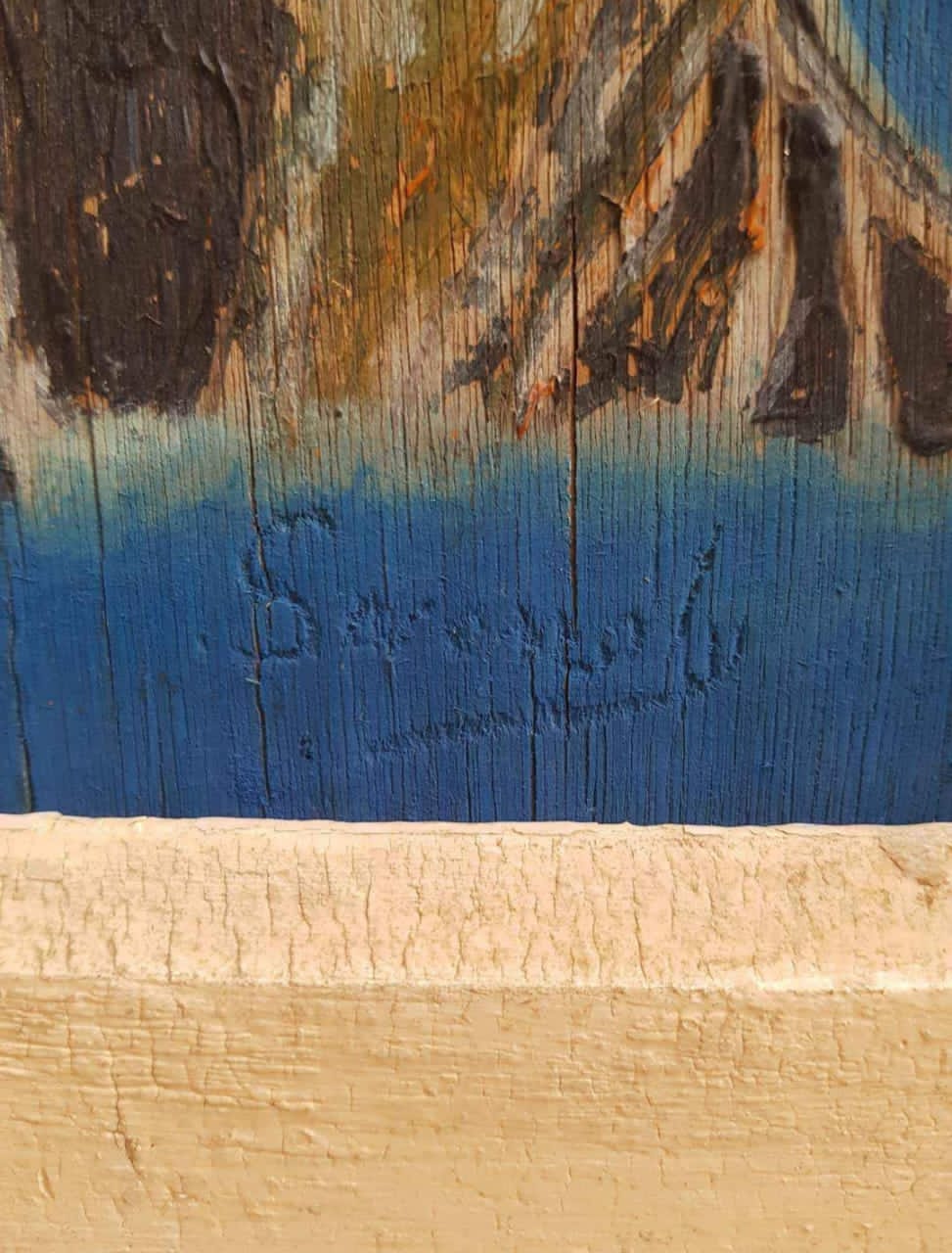Ancien tableau original signé sur panneau 45cm/30cm