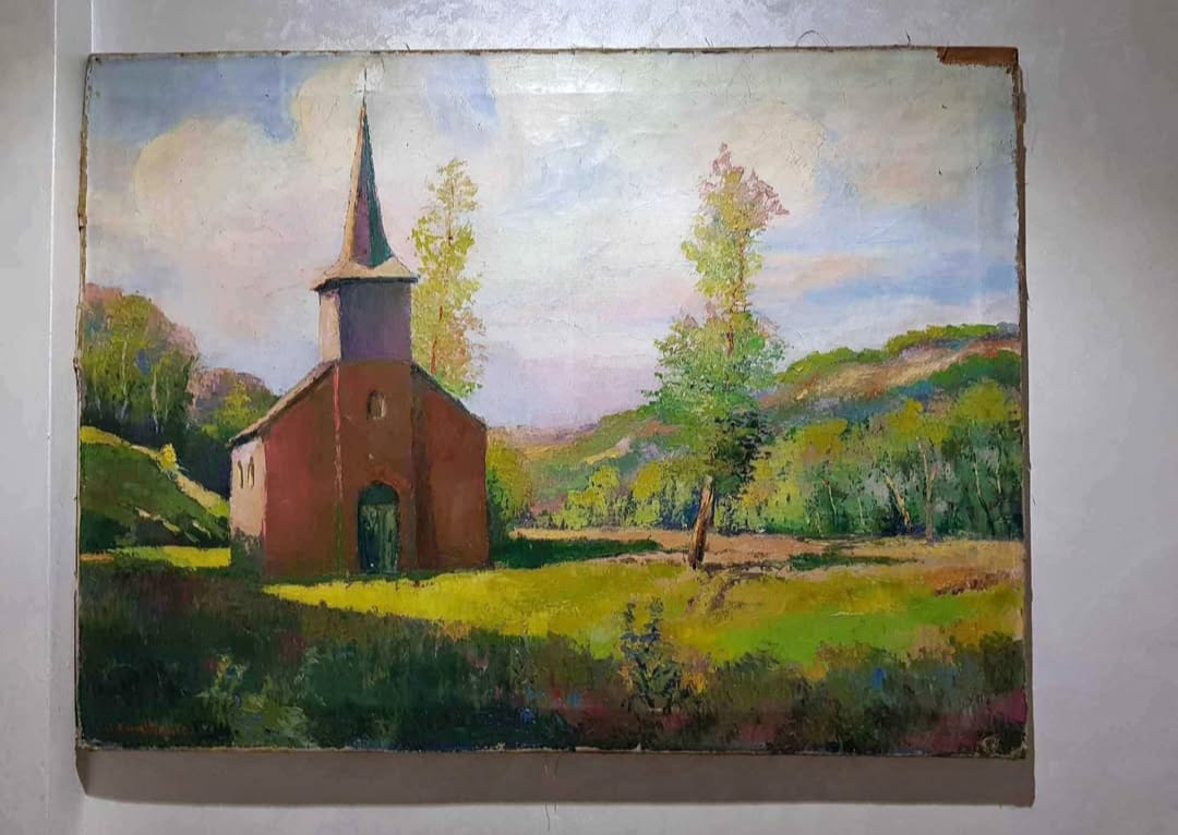 Ancien tableau original signé sur toile 65cm/45cm