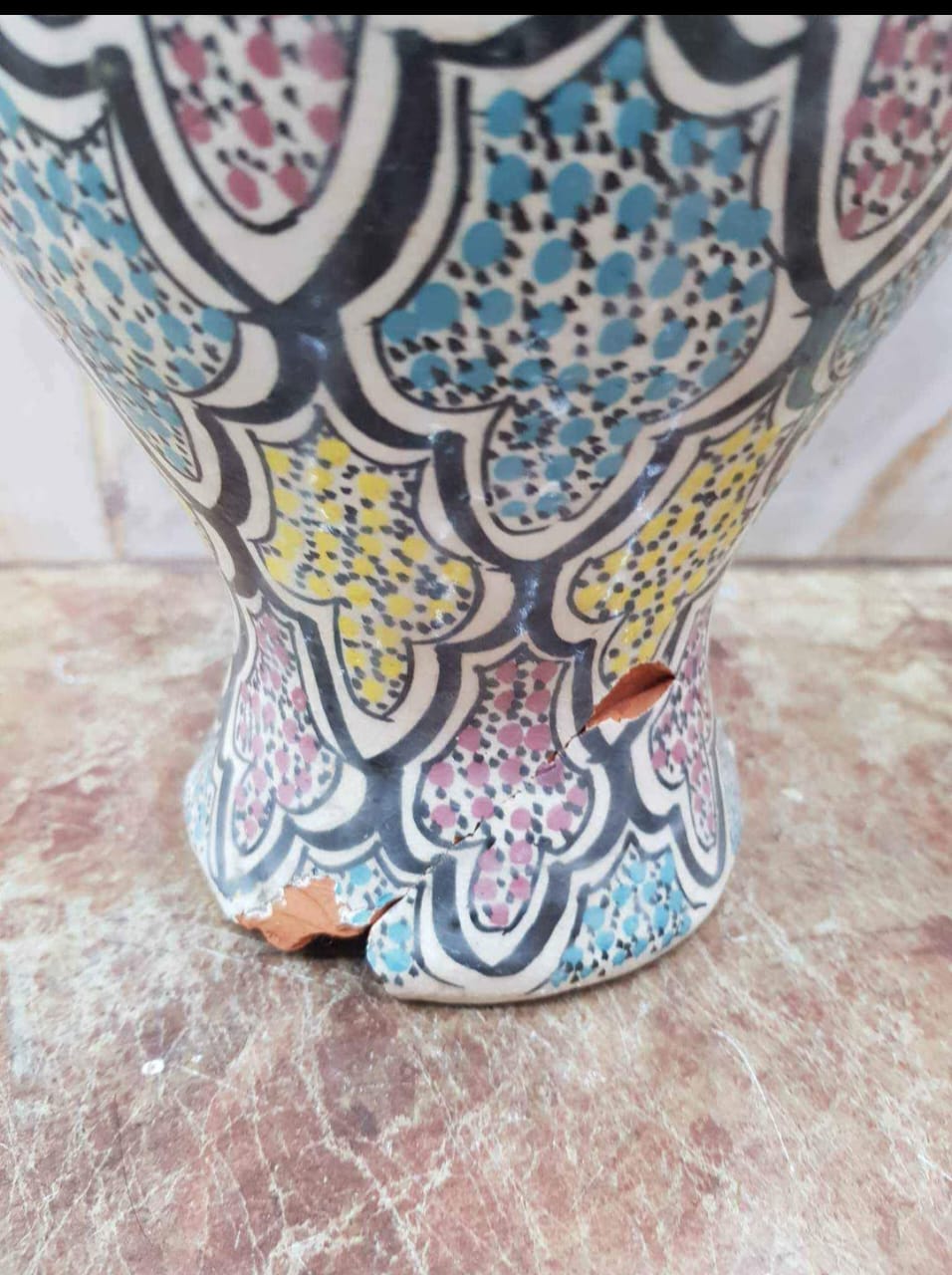 مزهرية قديمة ستيل أندلسي 30cm