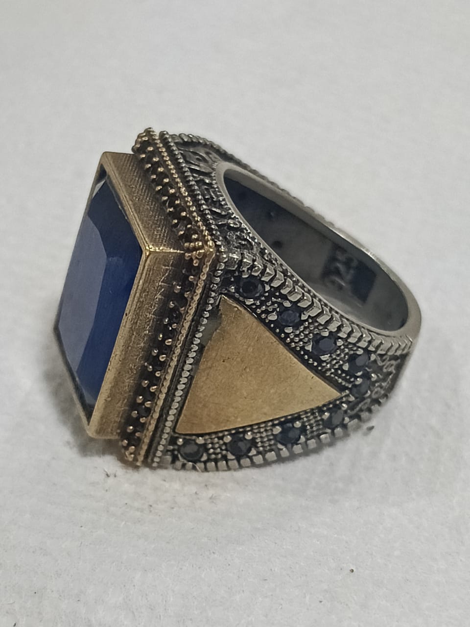 خاتم فضة بحجر