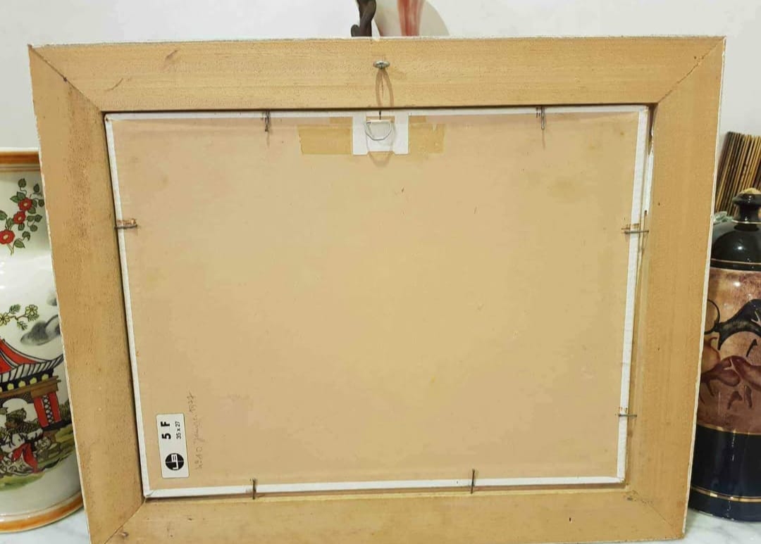 Ancien tableau original signé 
على القماش  55Cm/35cm