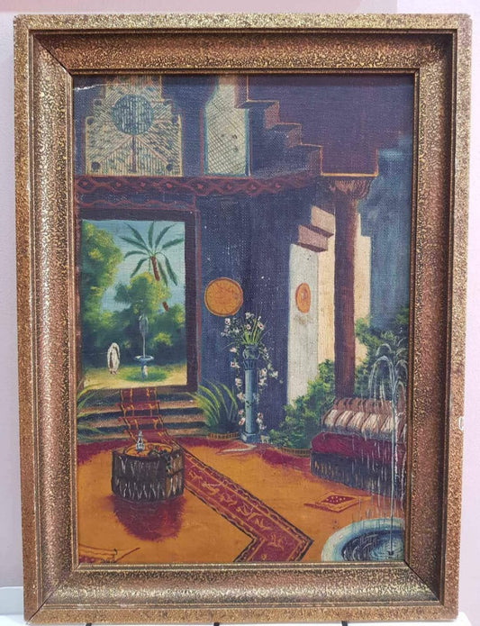 Ancien tableau original signé sur toile 45cm/30cm