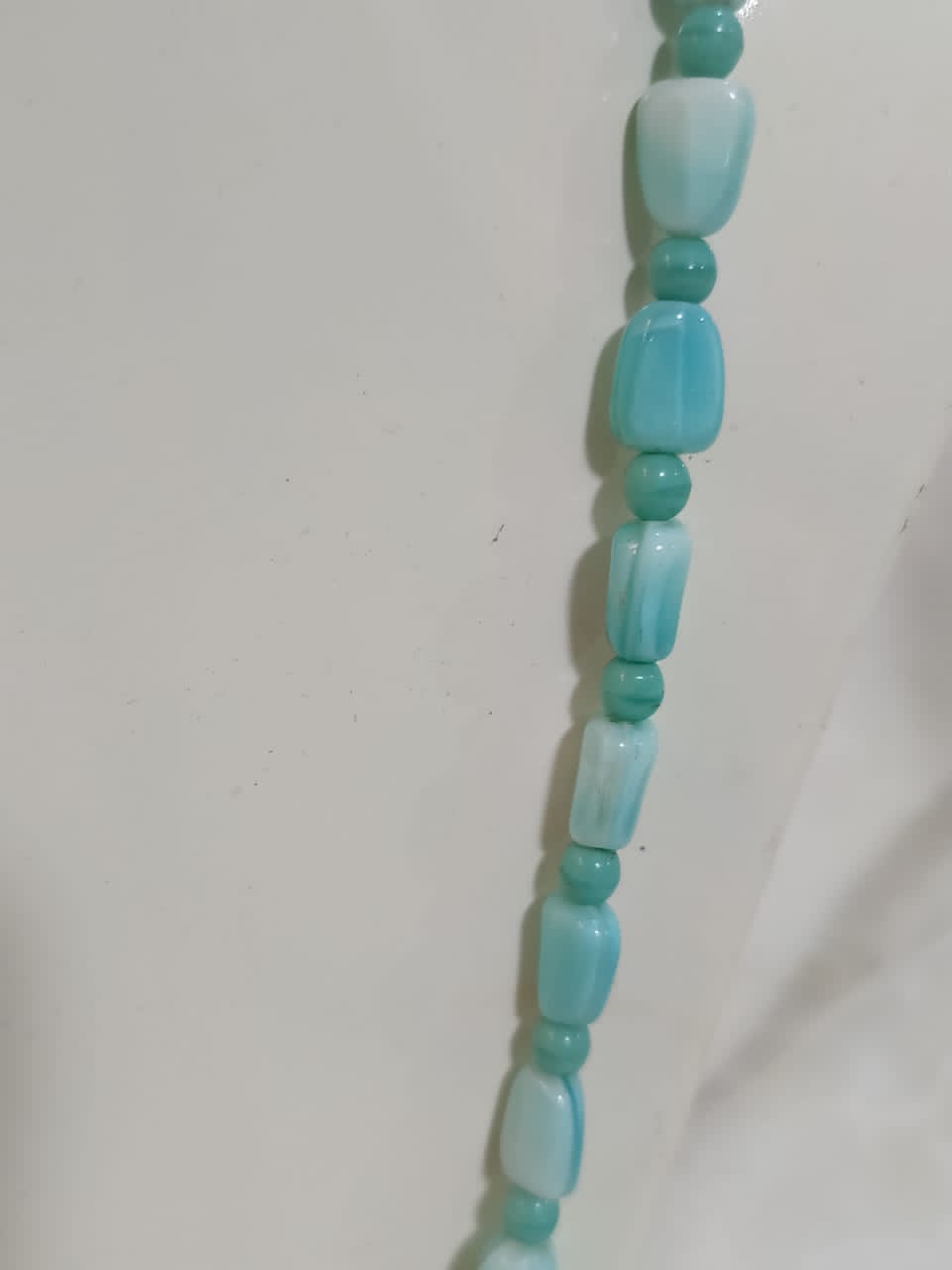 عقد بحجر عقيق أزرق سماوي