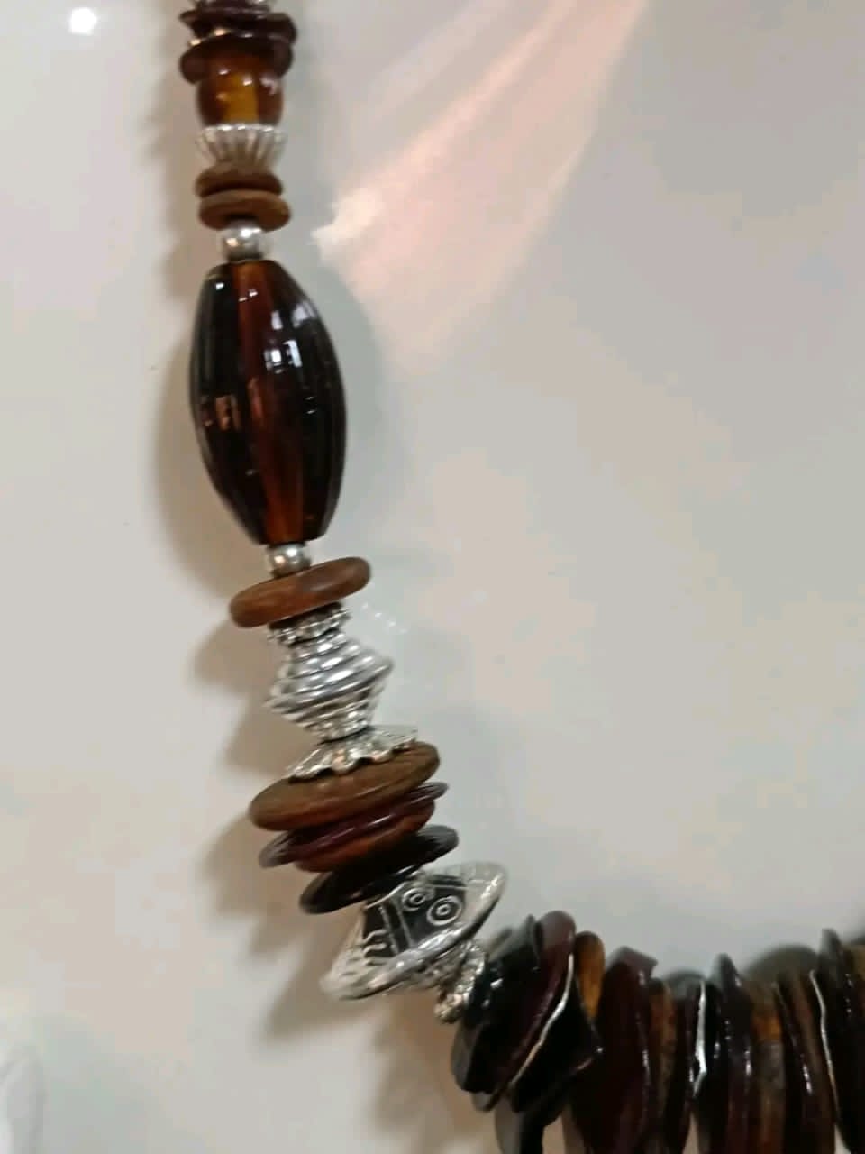 عقد بحجر عقيق طوله مغلق 31cm