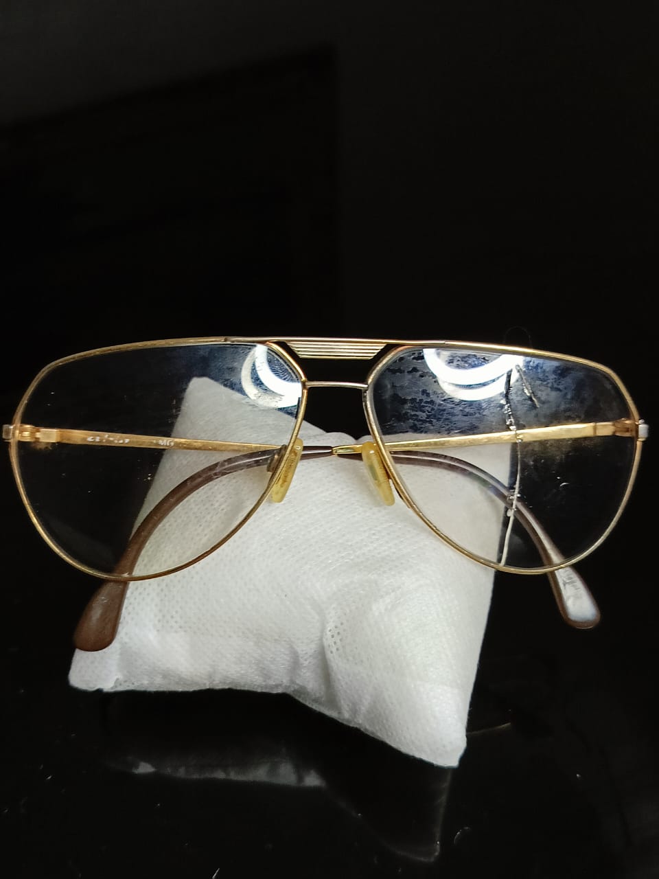 Cadre du lunette plaqué or vintage  مقاس كبير