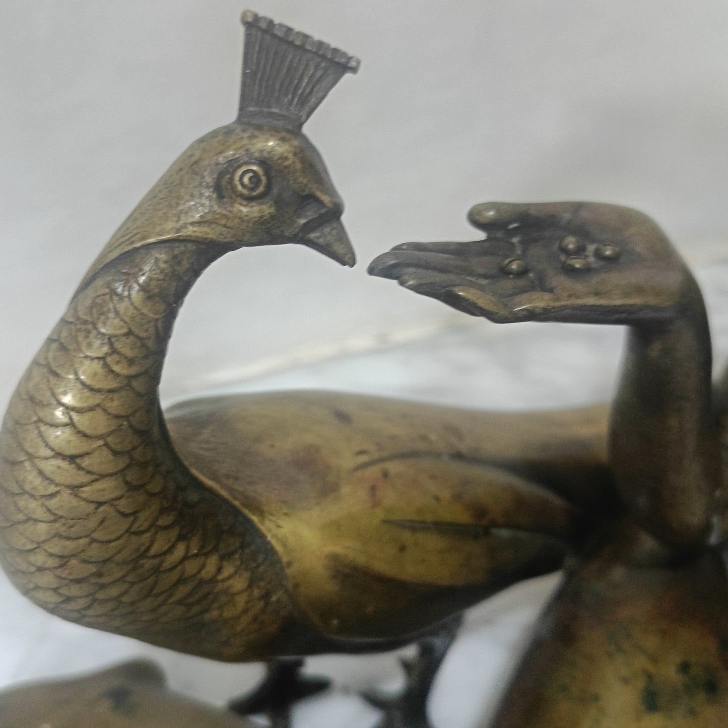 Ancien statut en bronze rare vintage original signé
