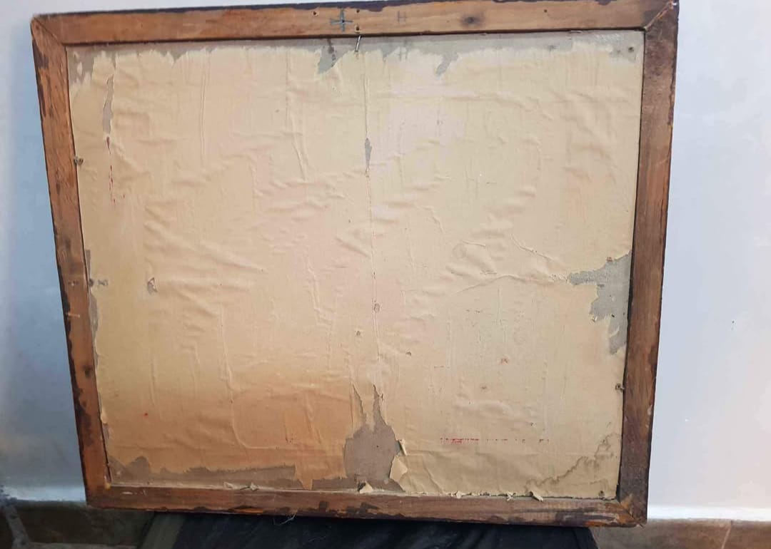 Ancien tableau original signé sur toile 45cm/35cm