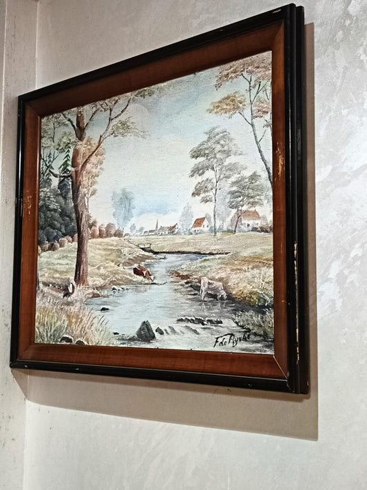 Ancien tableau original signé