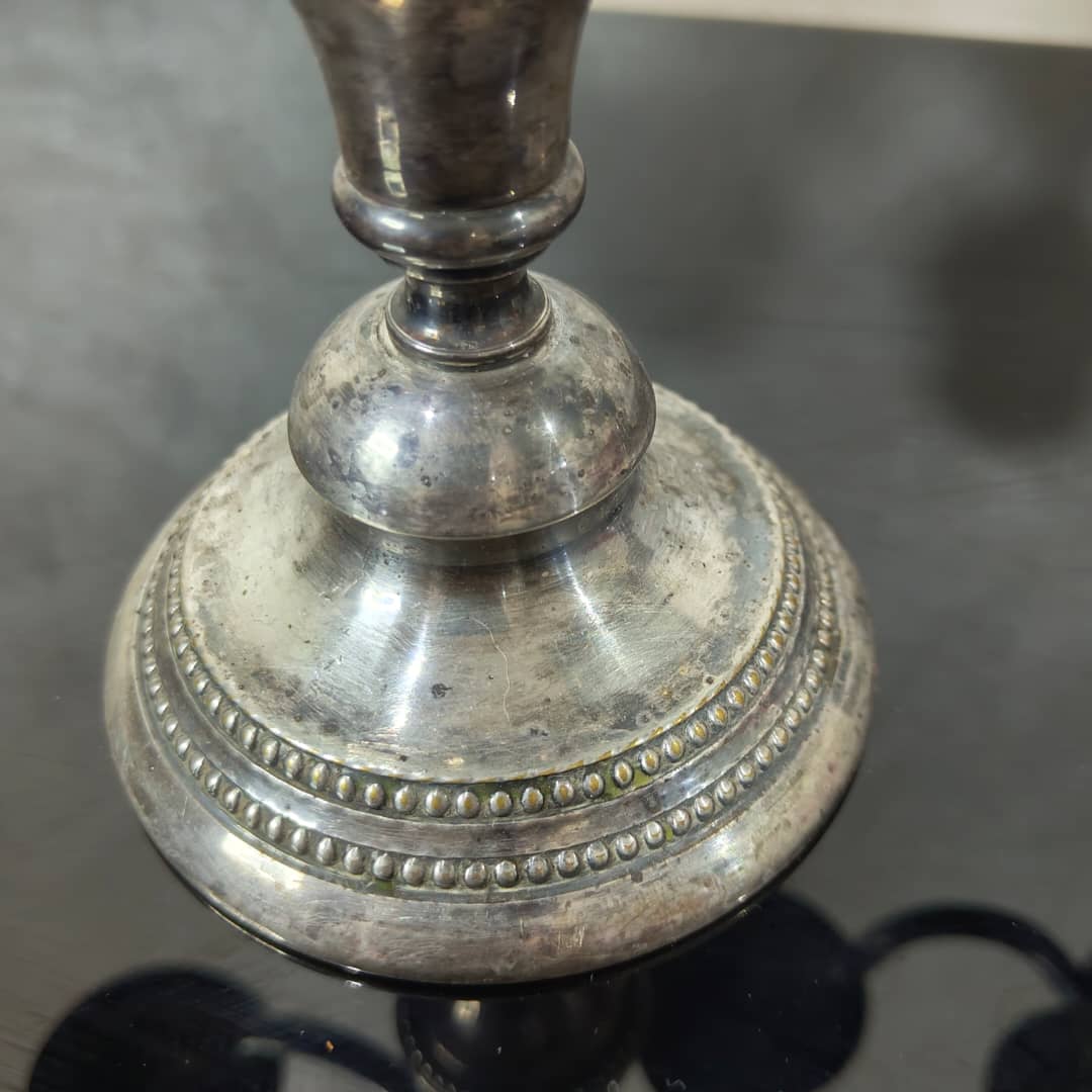 شمعدان تغليف فضة سميك تحفة 
25/25cm
