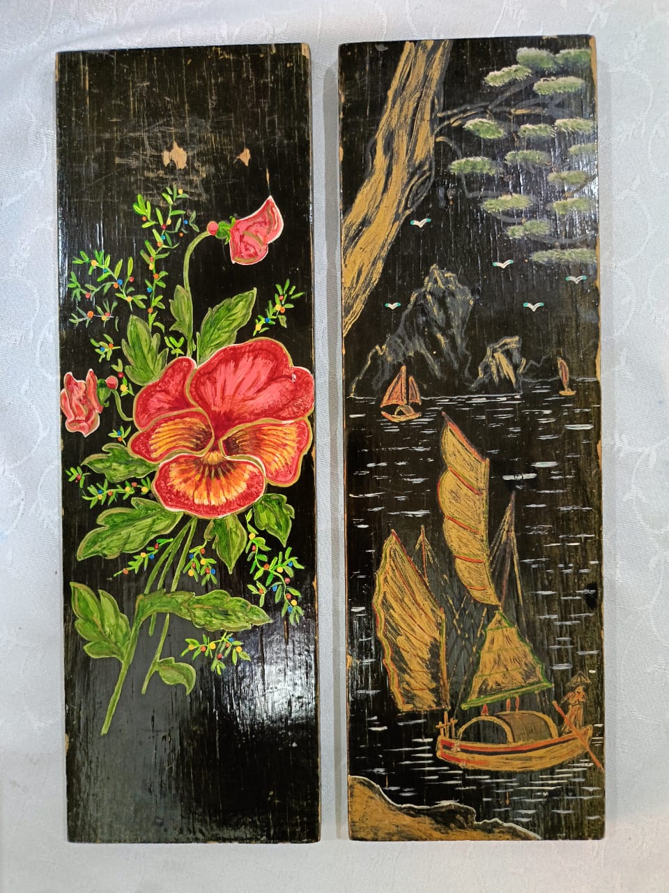 02 طابلوات اصلين صينيين قديمين 35cm/12cm