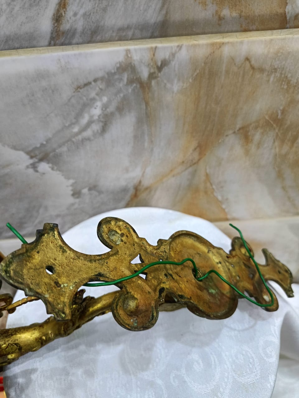 Ancien appliqueen en bronze 
32cm/25cm