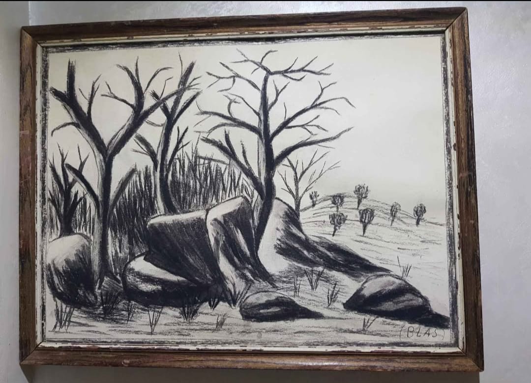 Ancien déssin signé 55cm/50cm