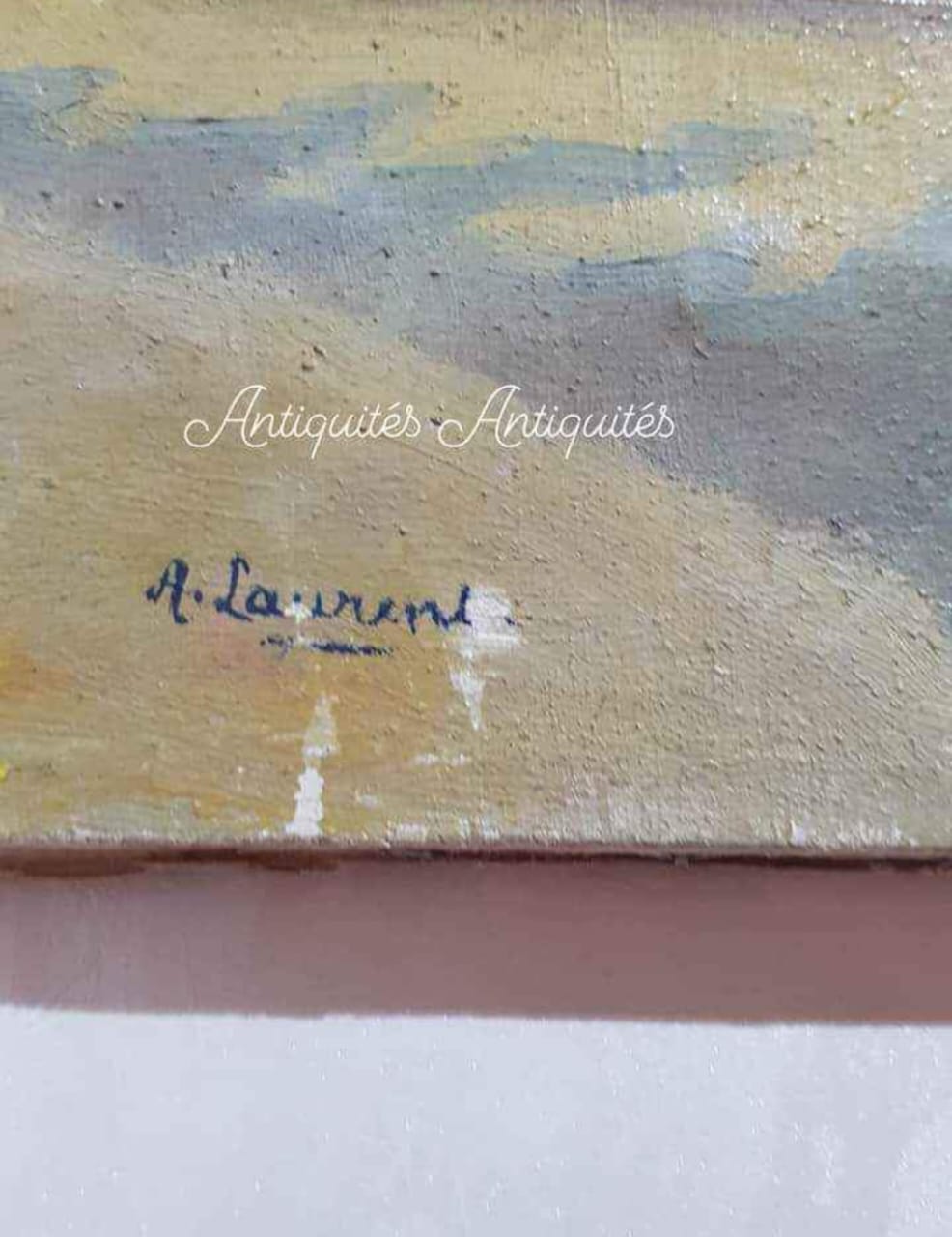 Ancien tableau original signé 
على القماش 45cm/40cm