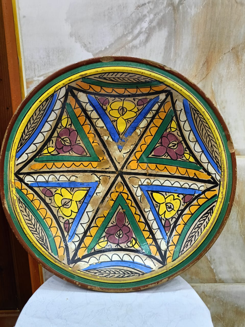 طبق أصلي قديم للديكور قطره 38cm