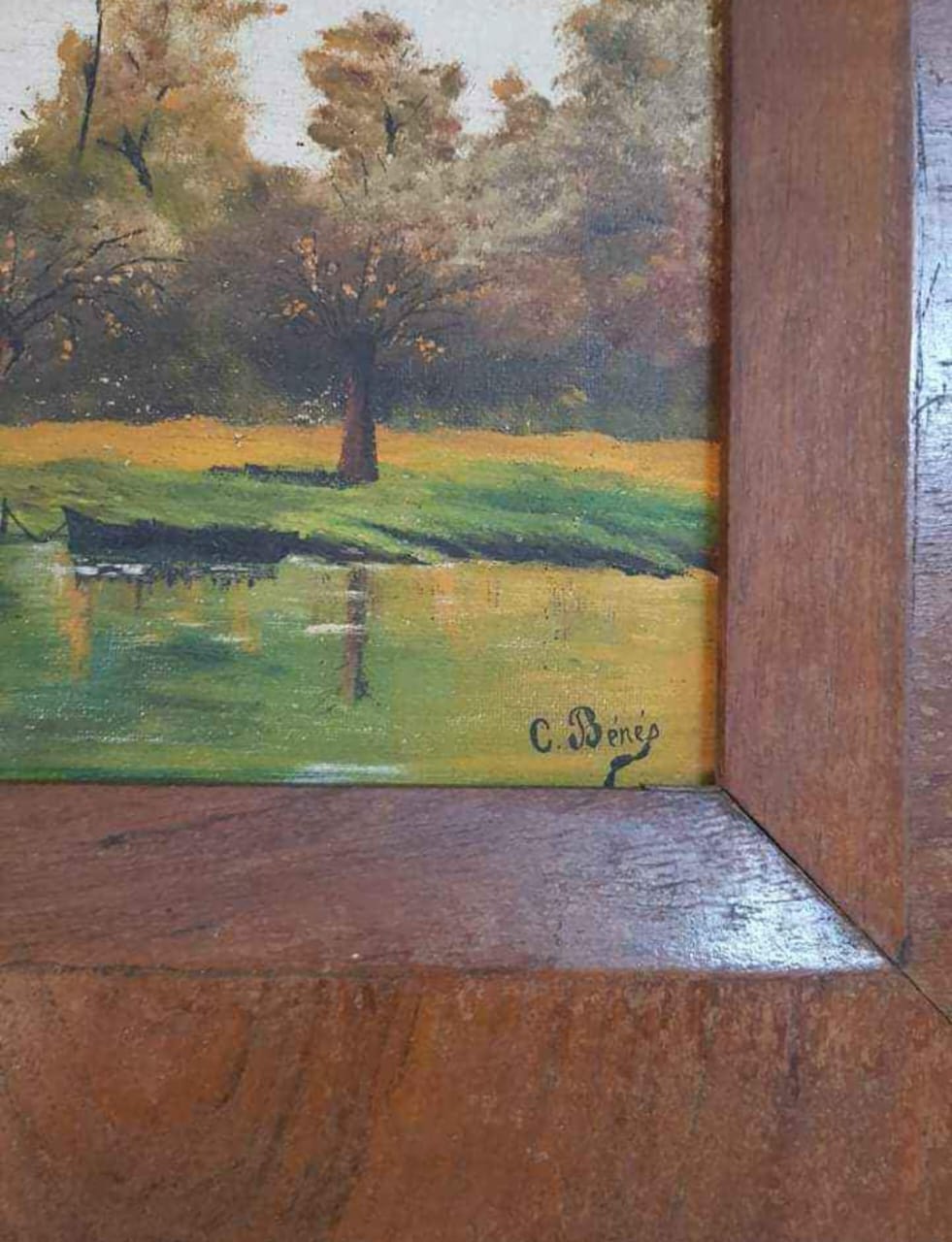Ancien tableau original signé 
على القماش 56cm/35cm