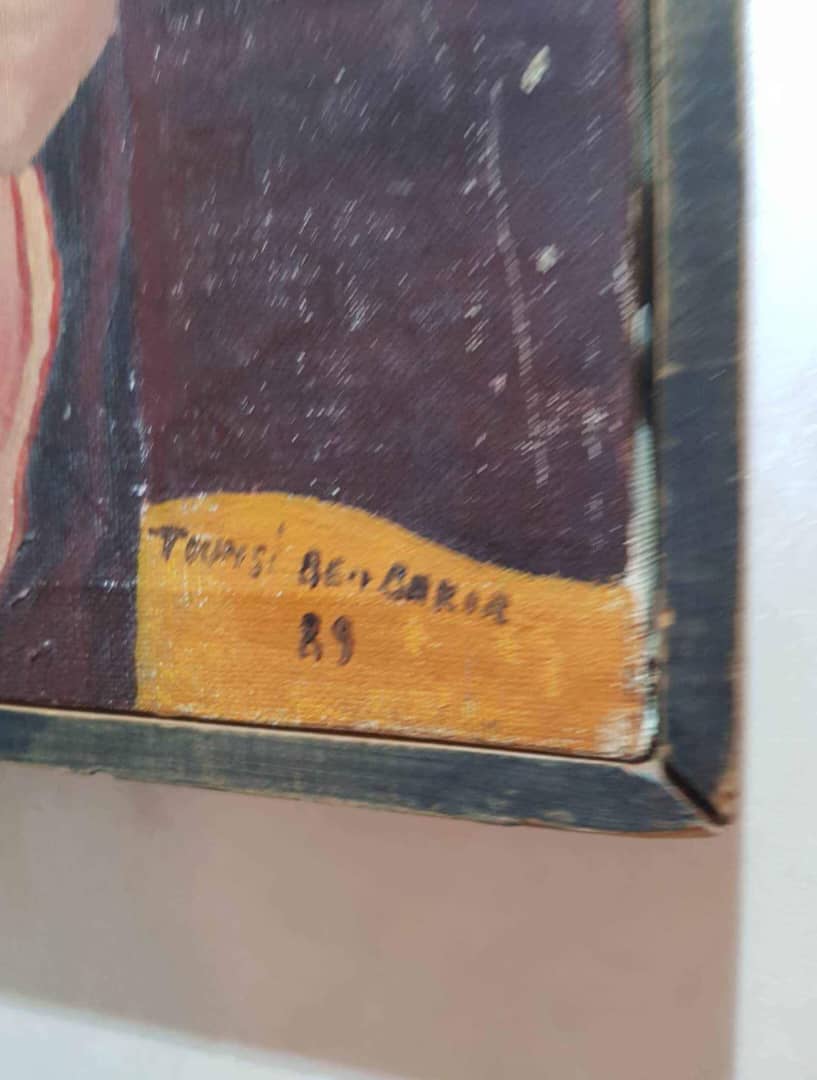 Ancien tableau original signé sur toile 55cm/35cm