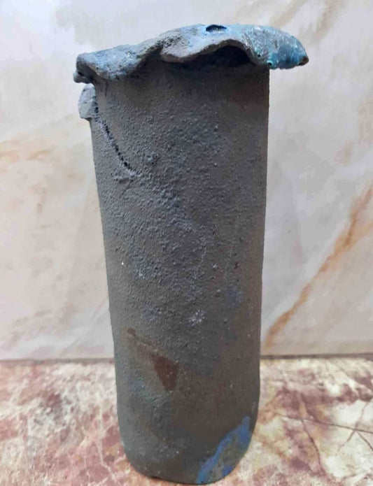 Ancien vase signé Acier 20cm