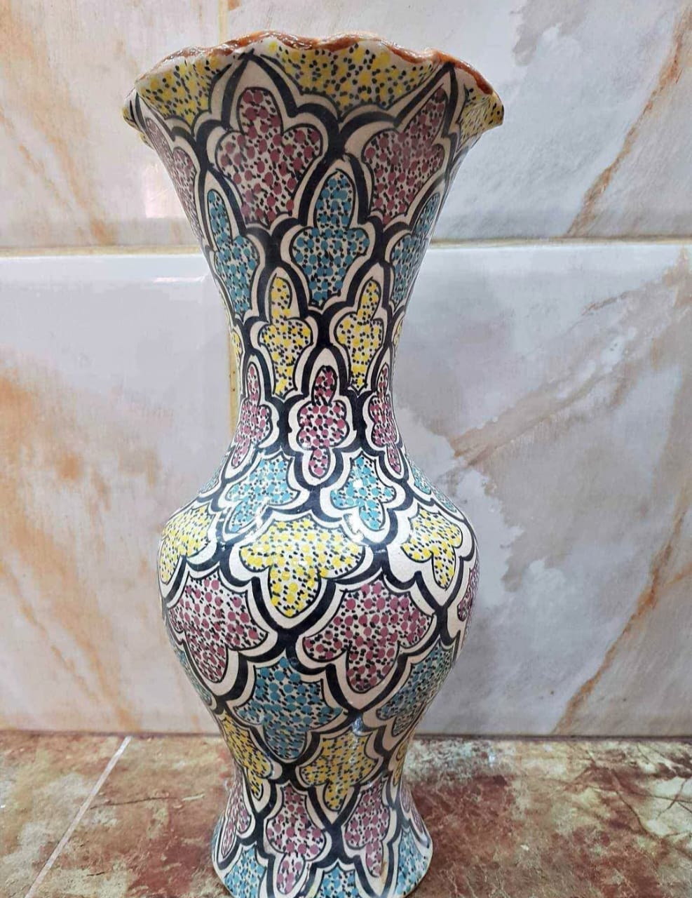 مزهرية قديمة ستيل أندلسي 30cm
