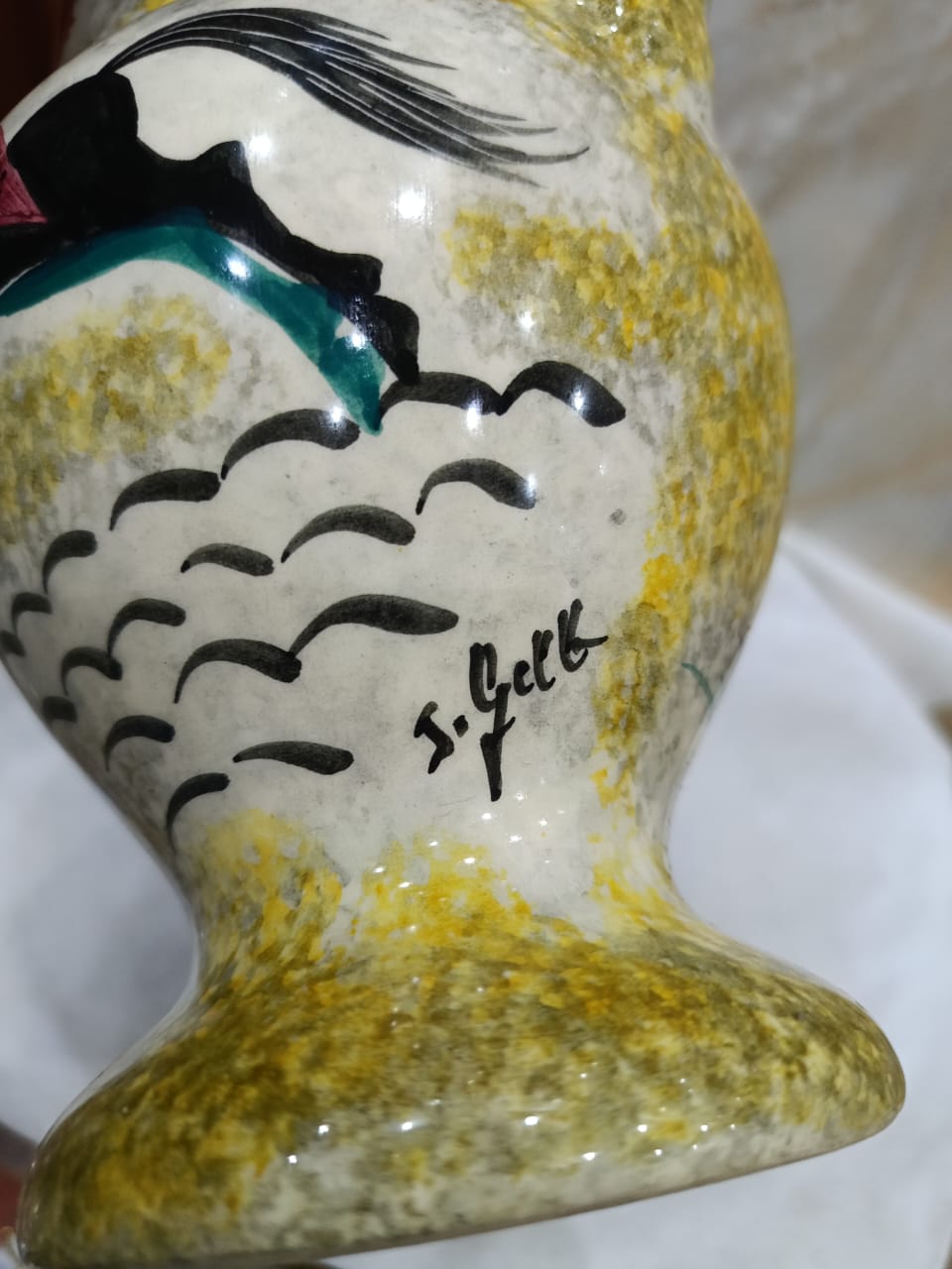 Ancien vase signé  23cm/20cm