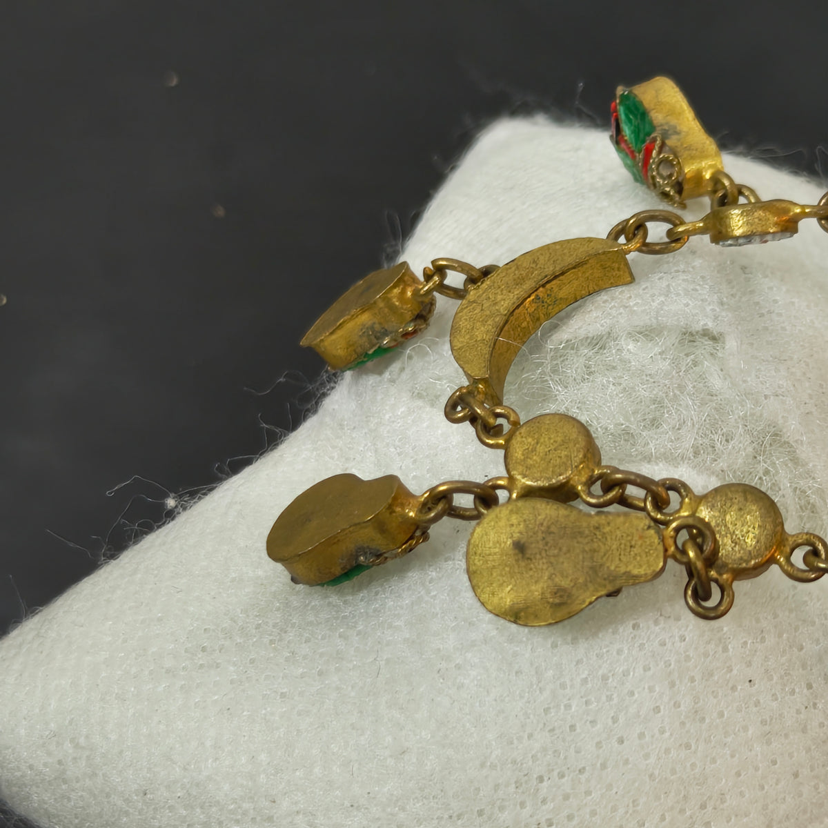 Ancien collier mosaïque 
طول مغلق 18cm