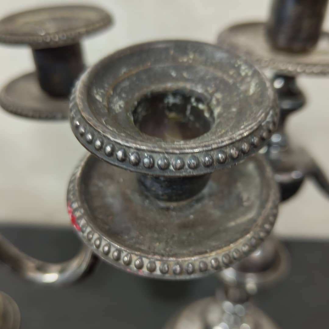 شمعدان تغليف فضة سميك تحفة 
25/25cm