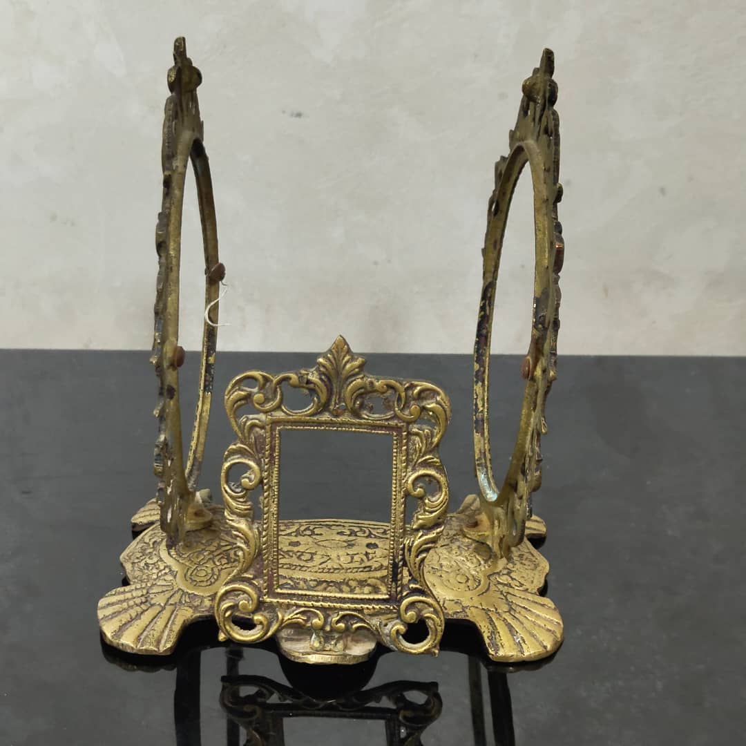 Cadre du miroir vintage original en bronze 
16/14cm