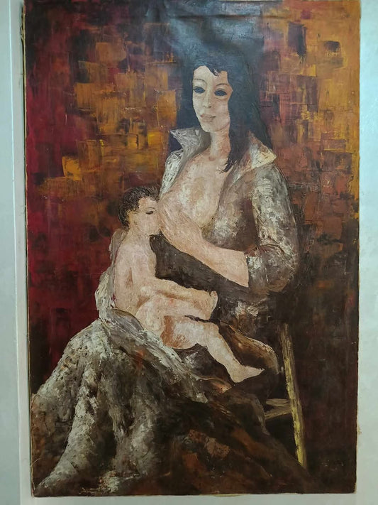 Ancien tableau original signé par  Abdelhalim Hemche(1909/1979)
90cm/60cm
