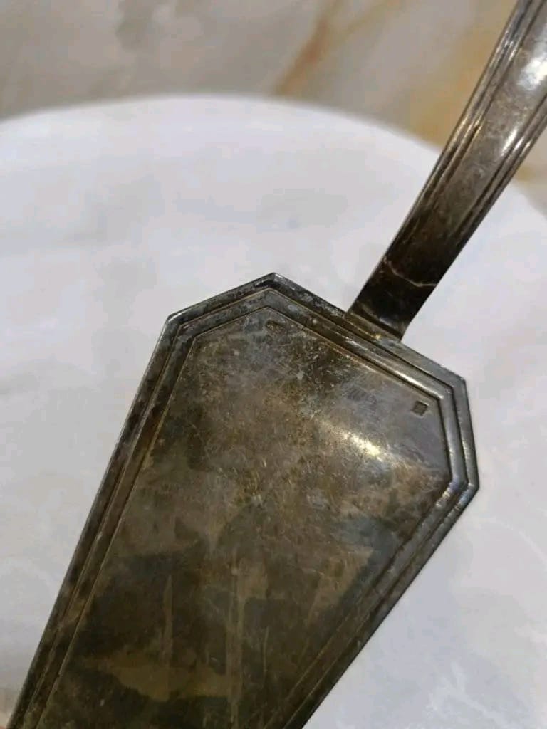 ملعقة حلويات من فضة طولها 25cm