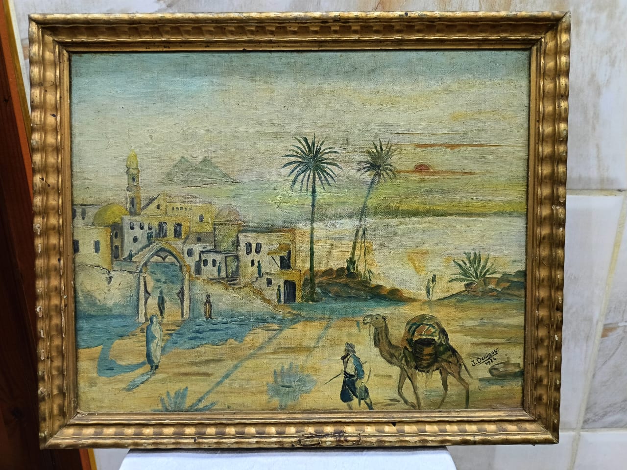 Ancien tableau original oriental signé 1924