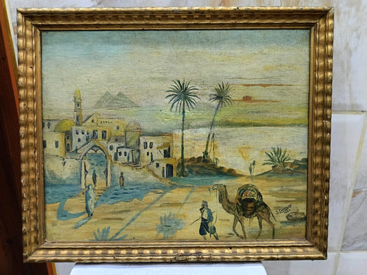 Ancien tableau original oriental signé 1924