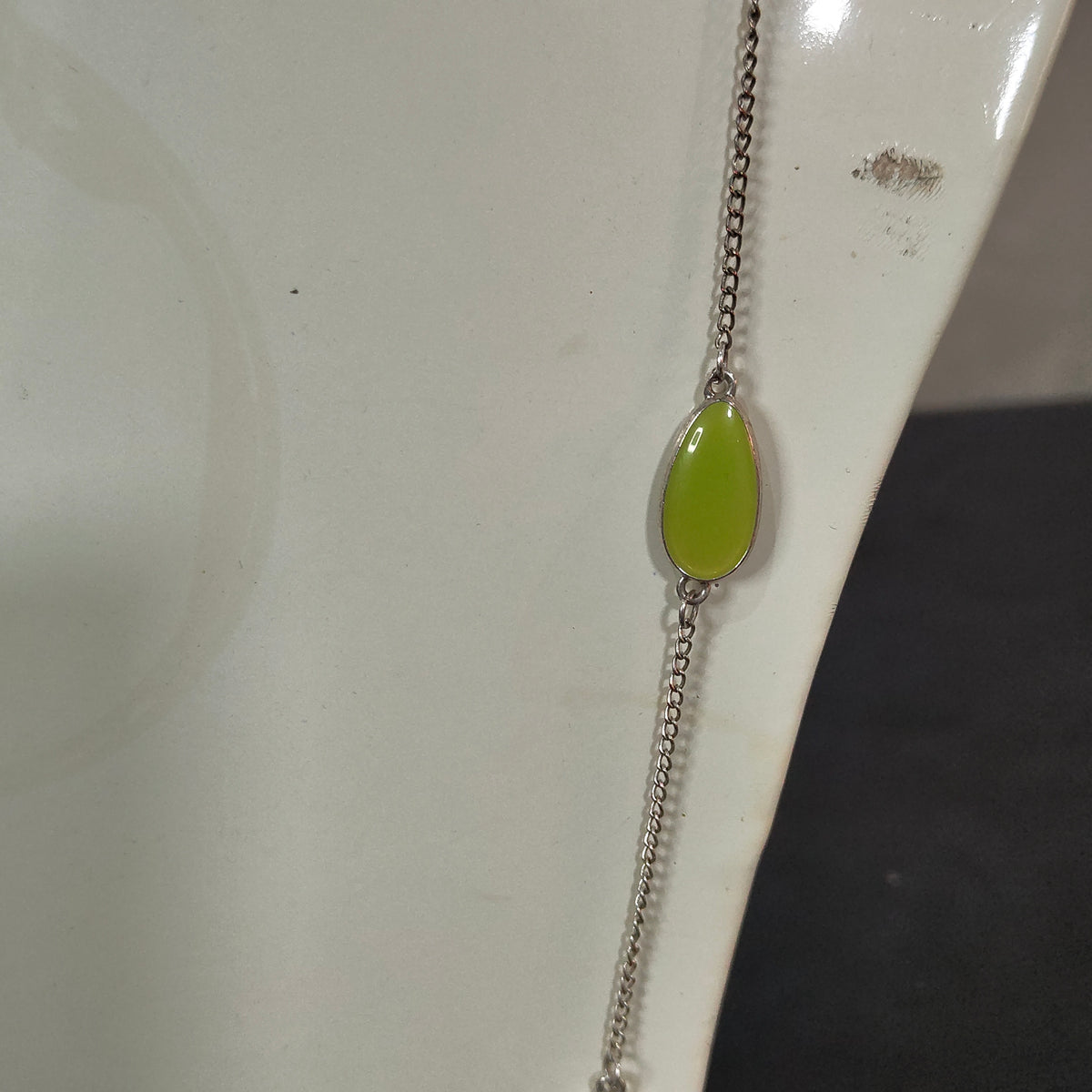 سلسلة فضة طويلة بالعقيق
طول مغلق 36cm