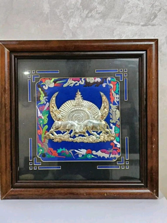 طابلو أصلي من فضة وحرير 35cm/35cm