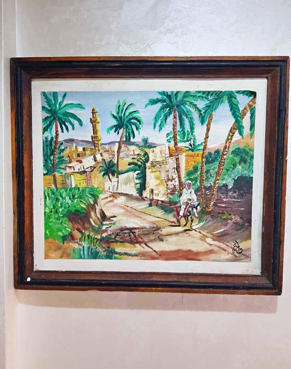 Ancien tableau original signé sur toile 45cm/35cm