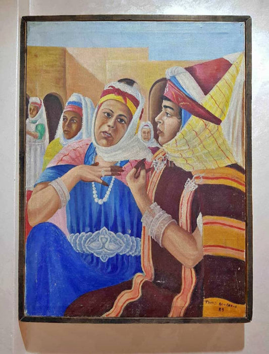 Ancien tableau original signé sur toile 55cm/35cm