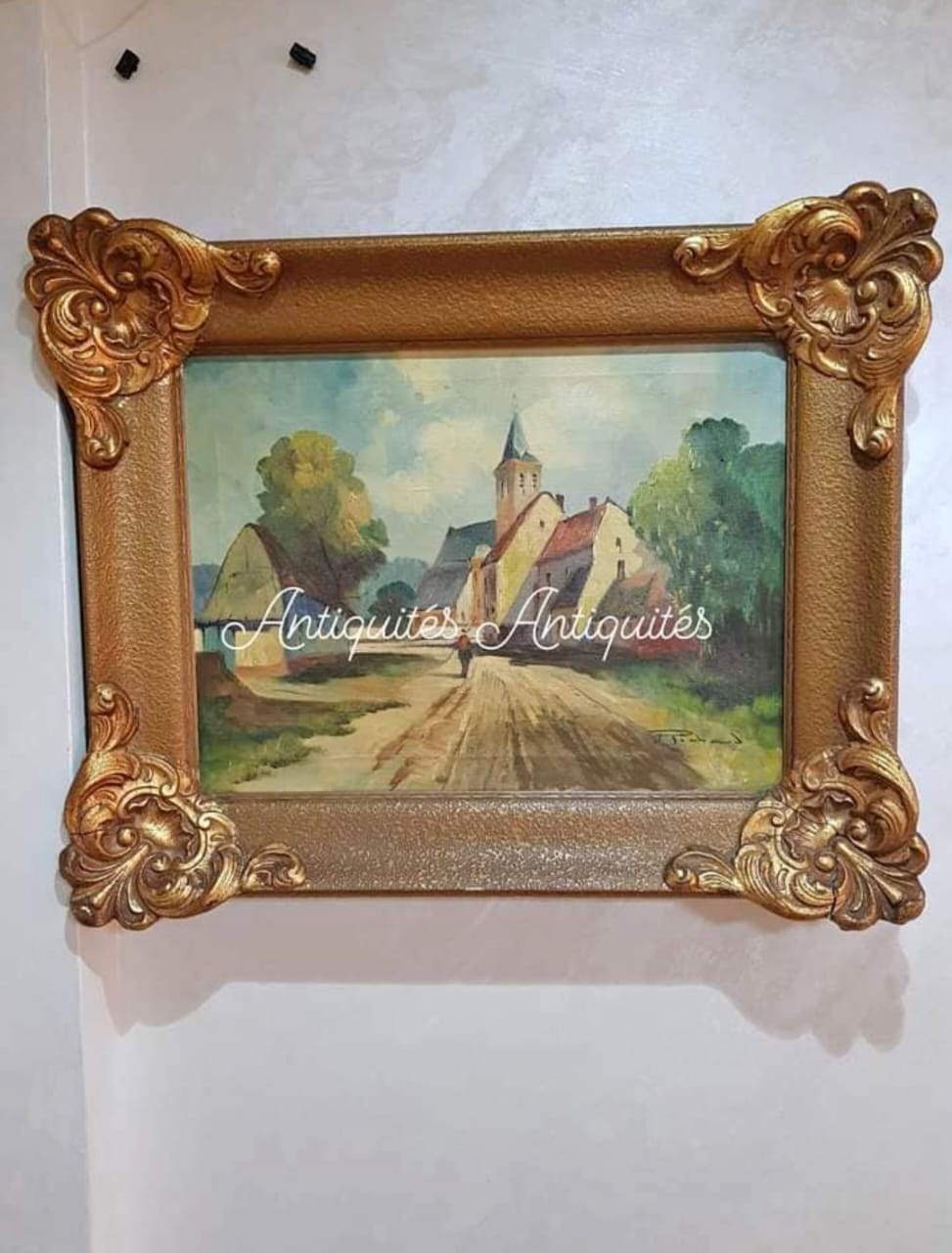Ancien tableau original signé sur toile 55cm/45cm