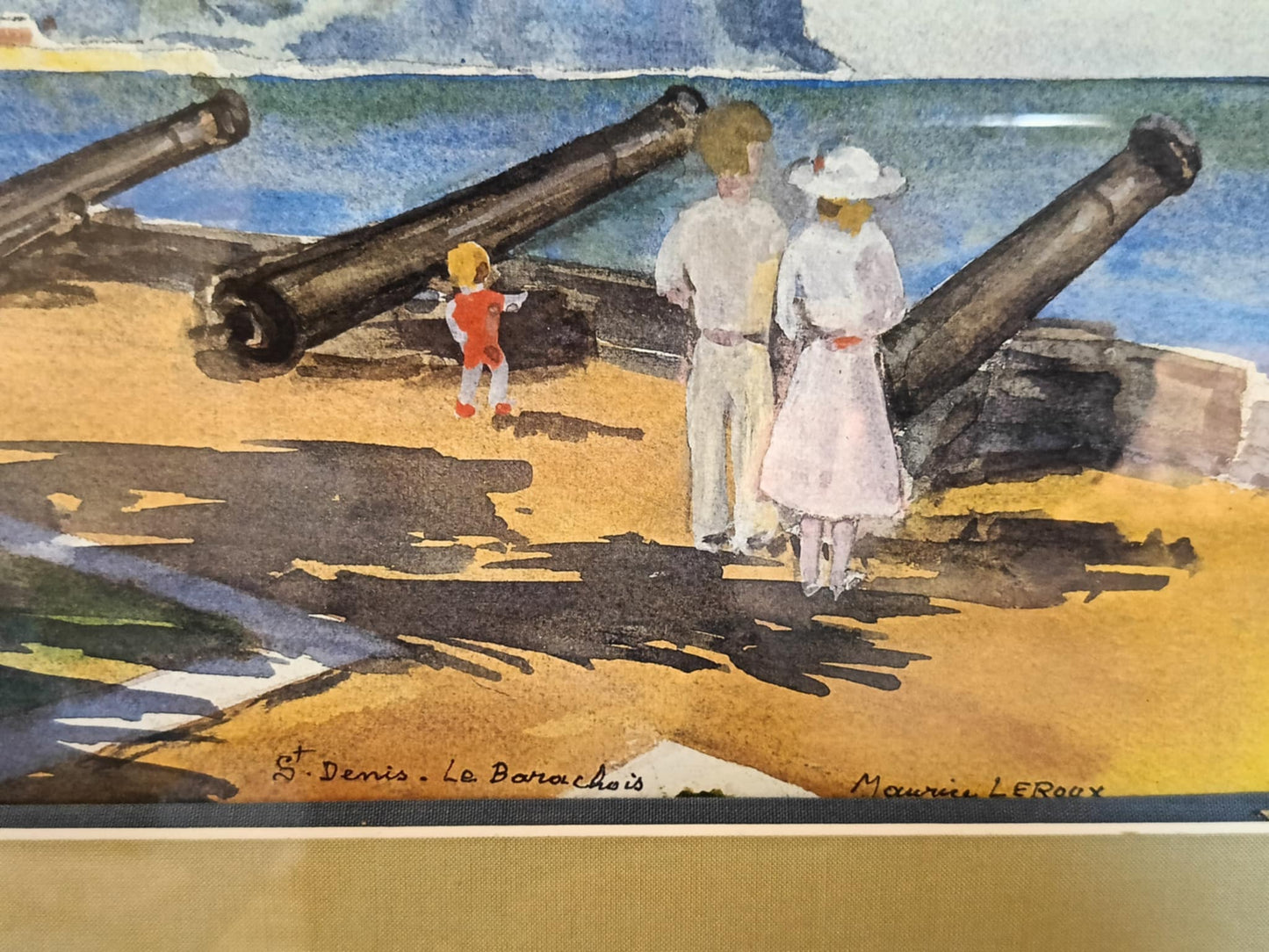 Ancien tableau original signé 
Aquarelle