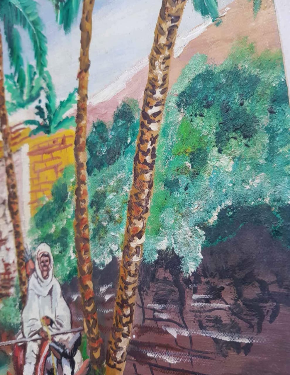 Ancien tableau original signé sur toile 45cm/35cm