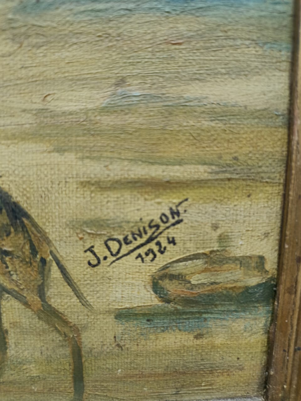 Ancien tableau original oriental signé 1924