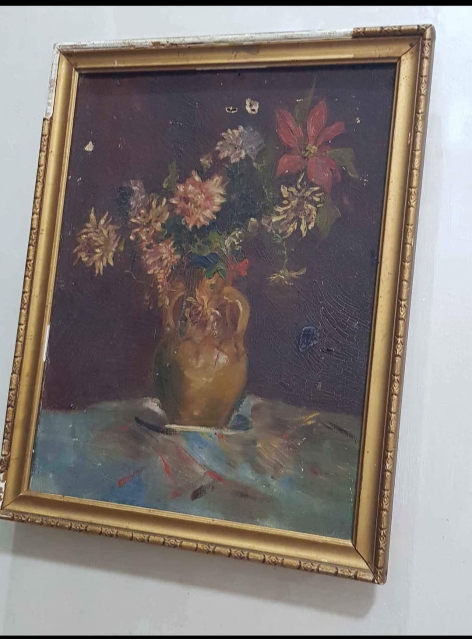 Ancien tableau original signé sur toile 40cm/25cm