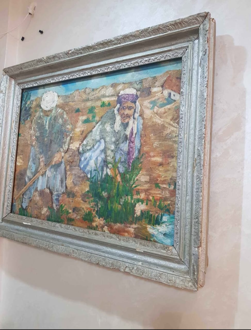 Ancien tableau original signé sur toile 70cm/50cm