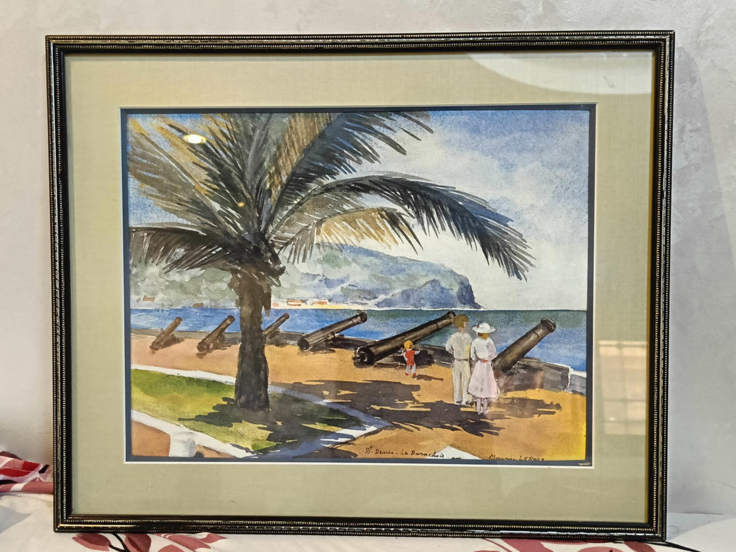 Ancien tableau original signé 
Aquarelle