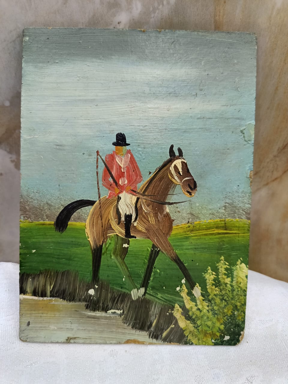 Ancien tableau original signé 
17cm/12cm