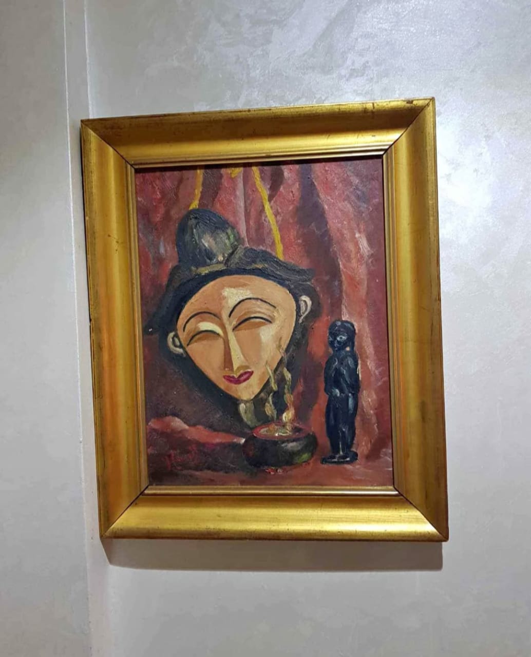 Ancien tableau original signé sur panneau 45cm/28cm