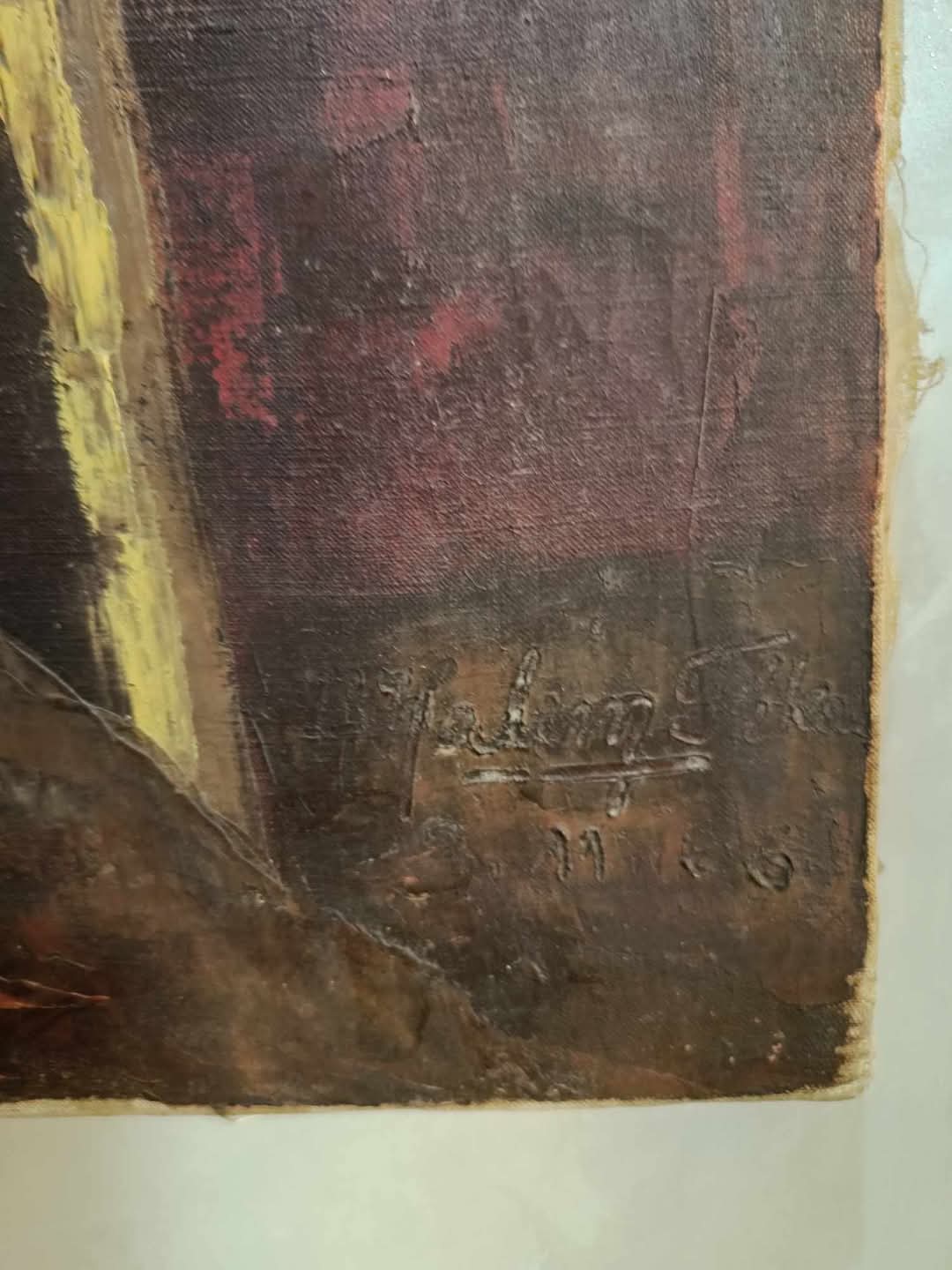 Ancien tableau original signé par  Abdelhalim Hemche(1909/1979)
90cm/60cm