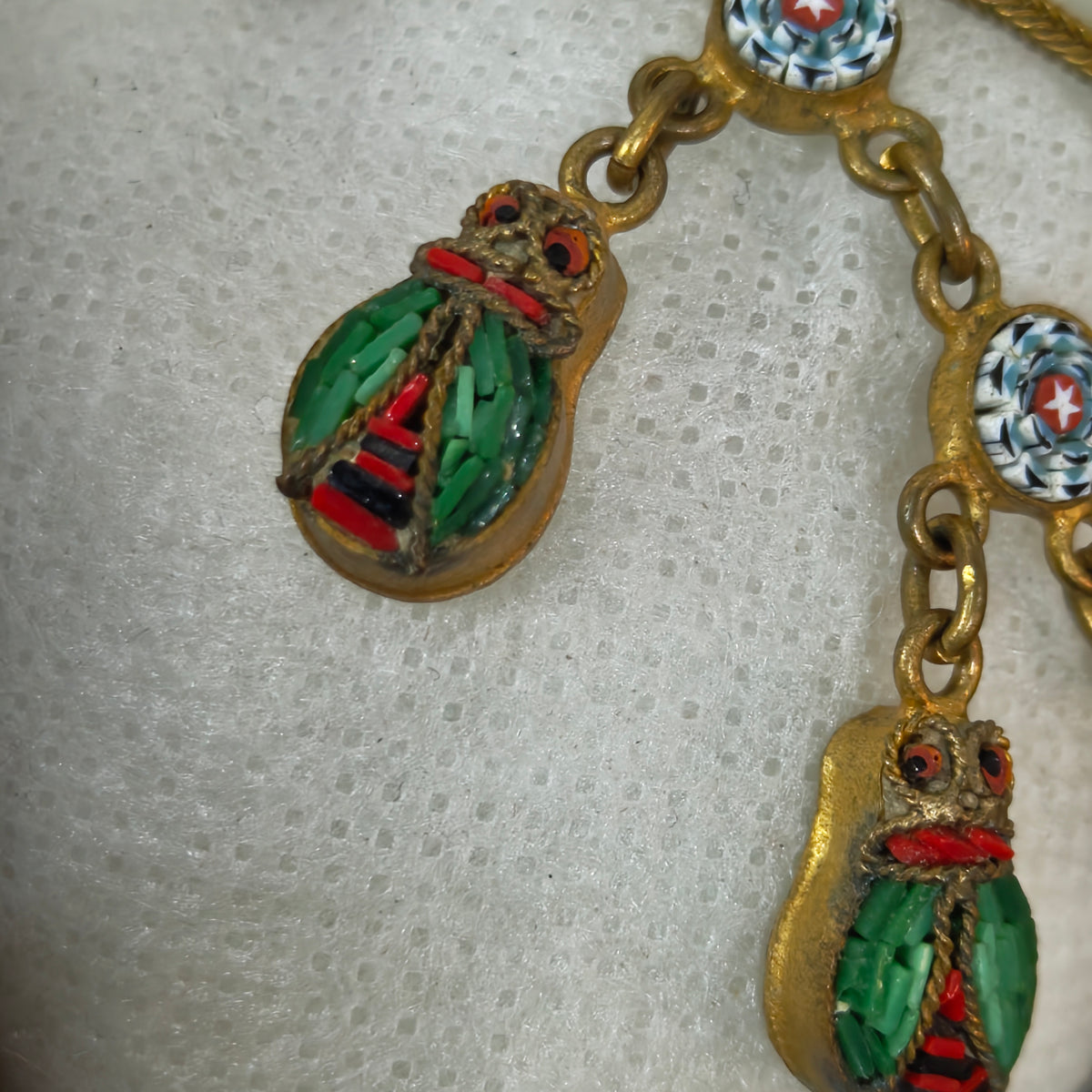 Ancien collier mosaïque 
طول مغلق 18cm