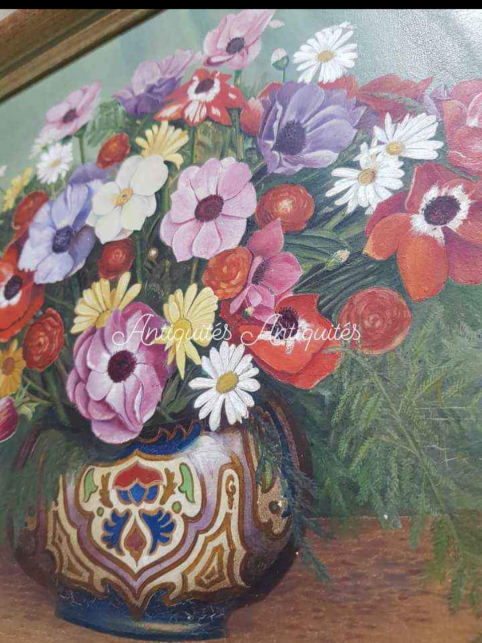 Ancien tableau original signé sur panneau 50cm/40cm