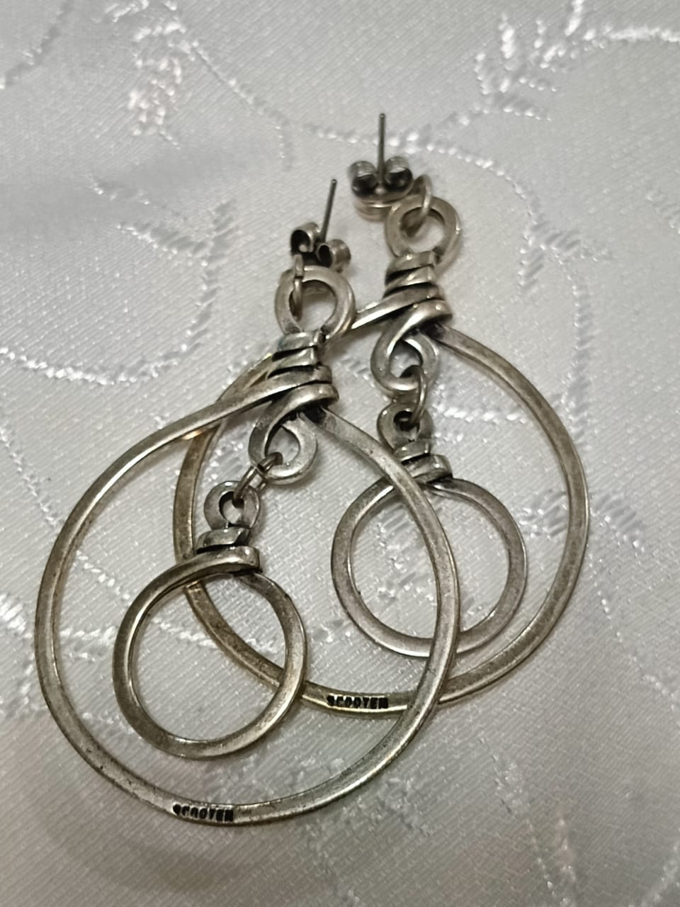 أقراط فضة قطرهم 5cm