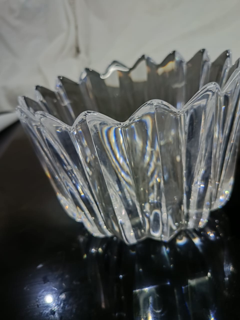 Vase en cristal signé vintage