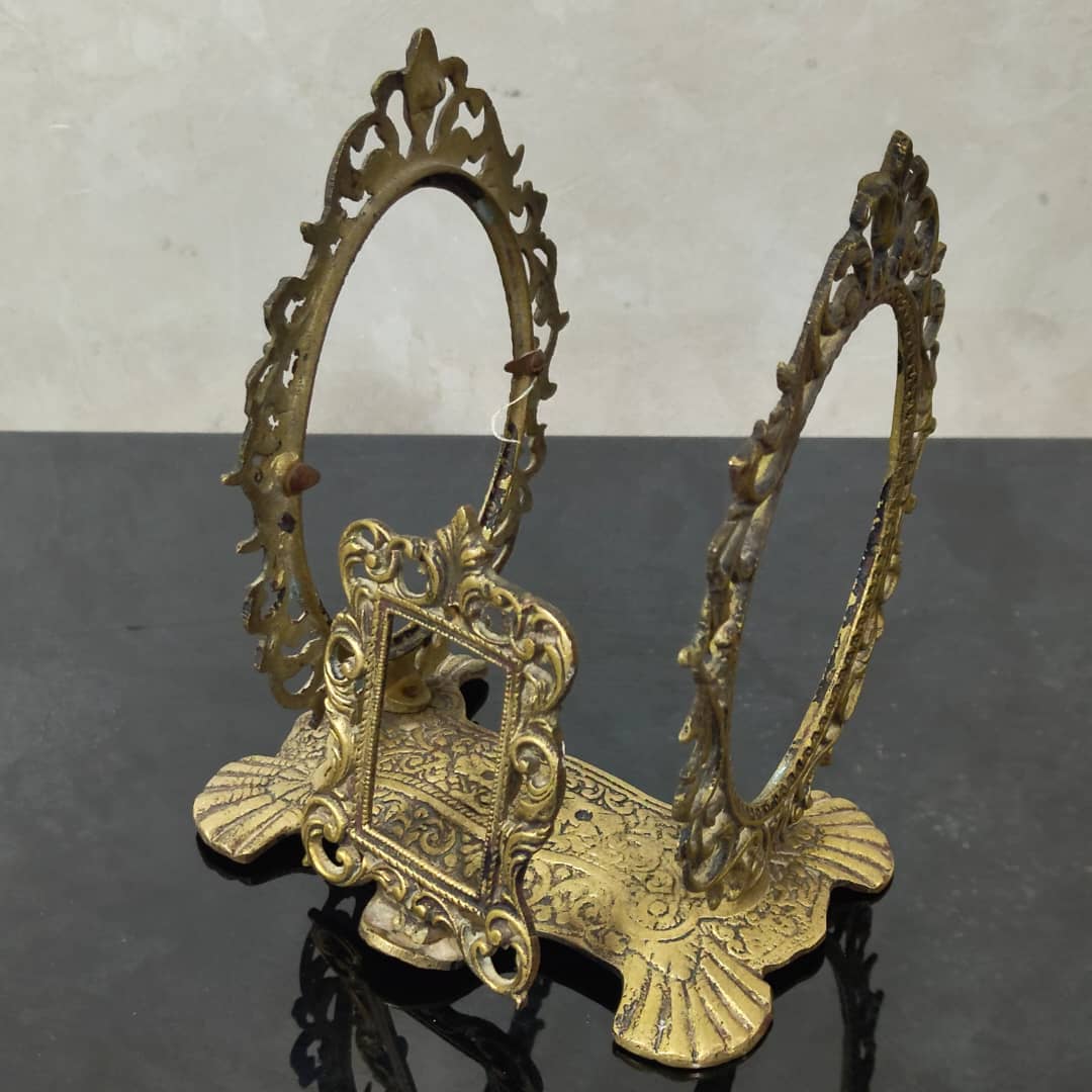 Cadre du miroir vintage original en bronze 
16/14cm
